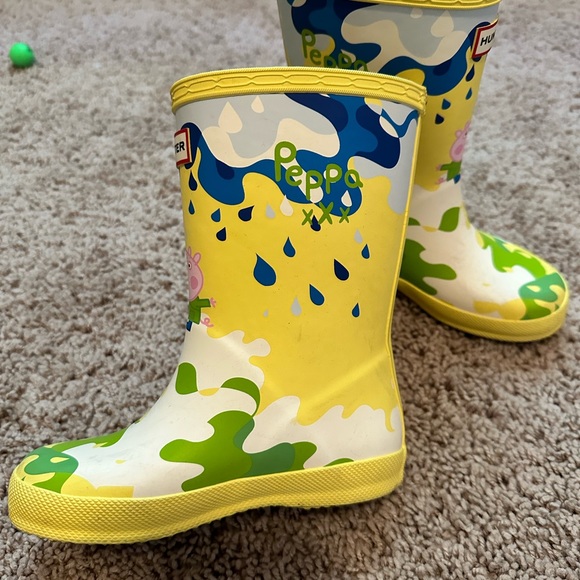 Hunter Shoes Hunter New Little Hunter X Peppa Pig Kids Camo Rain Boots - Picture 3 of 6
